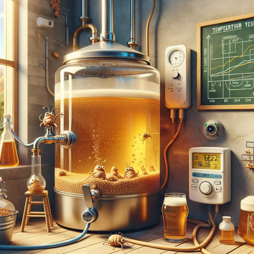 Representation of Mastering the Art of Fermentation Temperature Control in Homebrewing